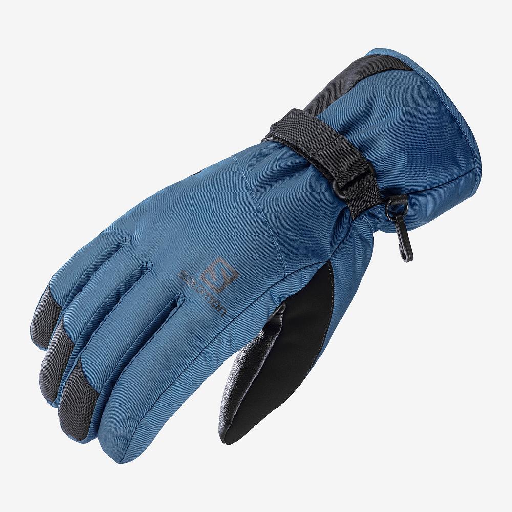 SALOMON FORCE DRY M Philippines - Men's Gloves - Navy | 732809-XBG